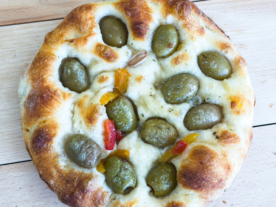 Pizzette Bianche con Olive — Cartone da 12 pezzi