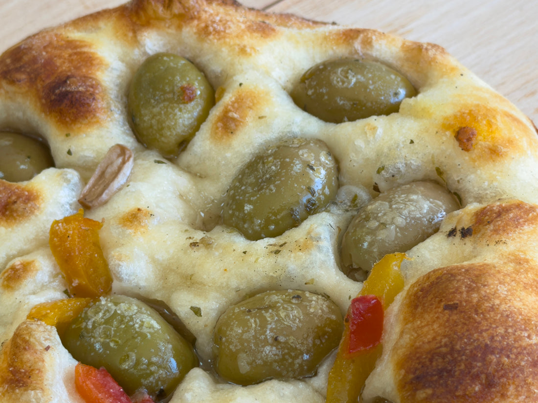 Pizzette Bianche con Olive — Cartone da 12 pezzi
