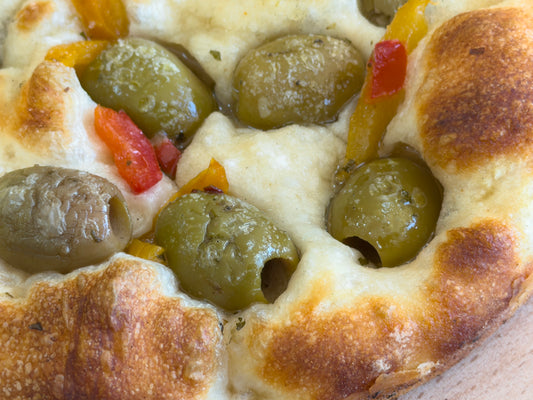 Pizzette Bianche con Olive — Cartone da 12 pezzi